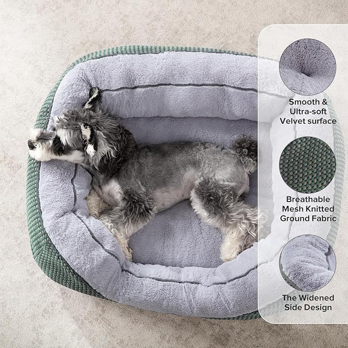 INVENHO Dog Bed Medium Size, Orthopedic Warming Soft Calming Sleeping Durable with Anti-Slip Bottom