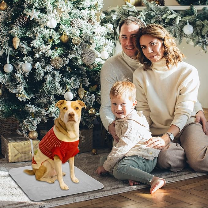 TJOY Pet Heating Pad Electric Heating Pad for Dogs and Cats Indoor Warming Mat Heated Pet Bed with Auto Power Off (Large: (32''x20''))