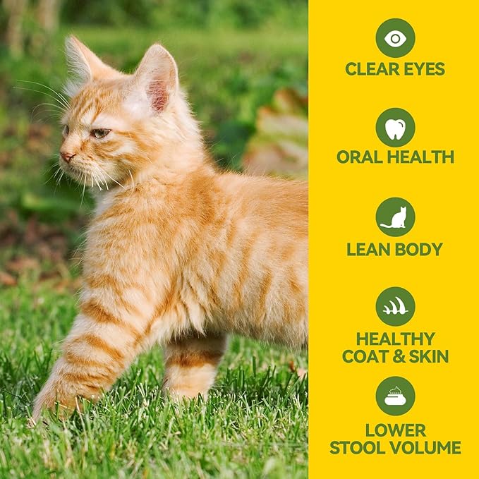 OPET Freeze Dried Cat Food, Chicken & Salmon Oil Recipe, Complete & Balanced Meal or Topper, Premium, Healthy, Grain Free, High Protein Raw Cat Freeze Dried Treats (10 oz, Chicken)