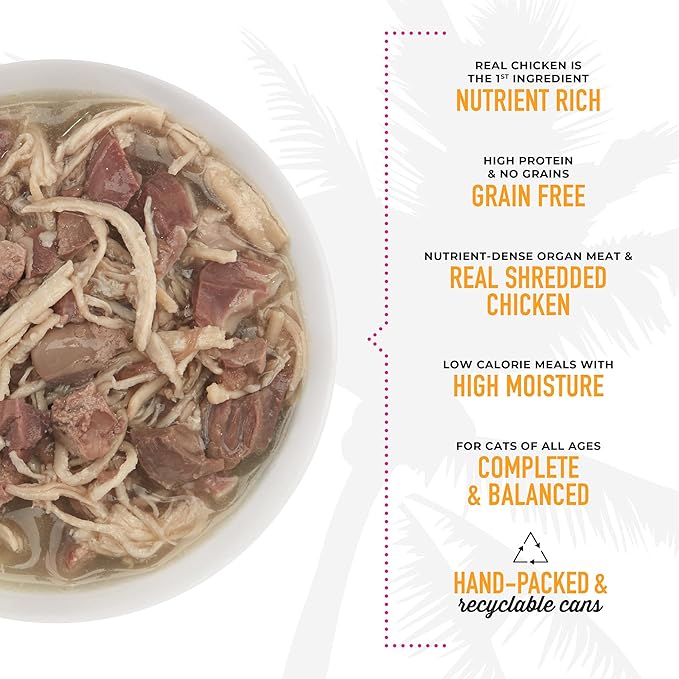 Tiki Cat After Dark, Chicken & Lamb, High-Protein and 100% Non-GMO Ingredients, Wet Cat Food for Adult Cats, 5.5 oz. Cans (Pack of 8)