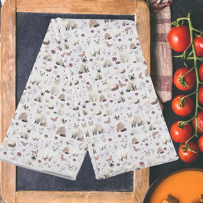 G2TUP Ragdoll Cat Kitchen Towels Ragdoll Cat Dish Towel Ragdoll Cat Lover Gifts Ragdoll Cat Owner Gift Ragdoll Cat Housewarming Gifts (Ragdoll cat kt)