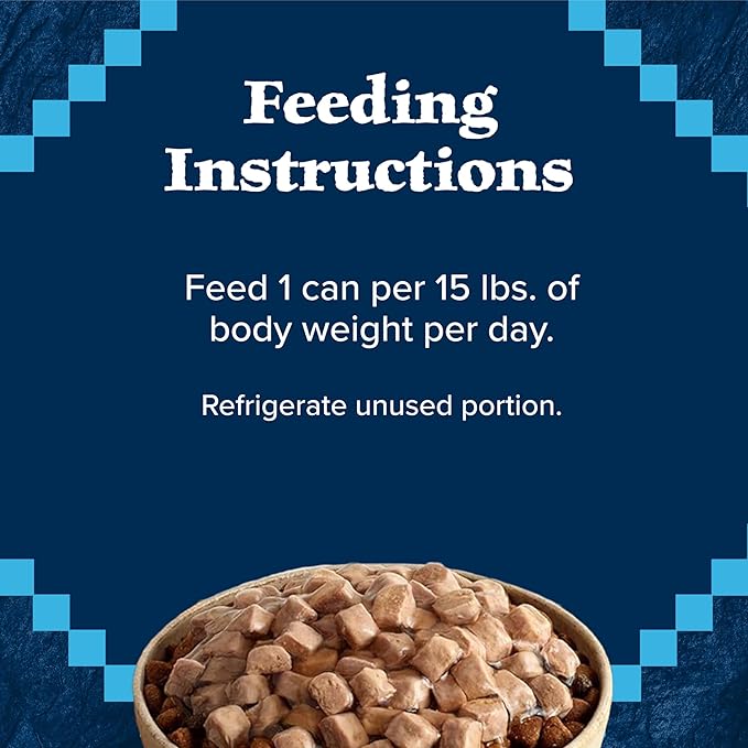 Blue Buffalo Wilderness High Protein Beef and Chicken & Salmon and Chicken Wet Dog Food Variety Pack for Adult Dogs, Grain-Free, 12.5 oz Cans (6 Pack)