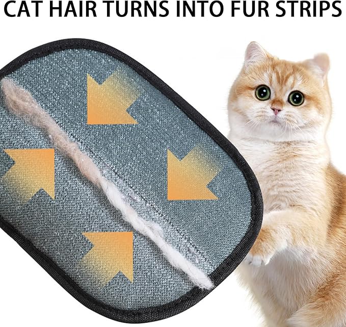 Pet Hair Removal Gloves, Pet Grooming Gloves, Electrostatic Pet Hair Remover Glove for Dogs and Cats, Pet Hair Removal Tool for Furniture, Carpet, Car Seat, Clothes (2PCS)