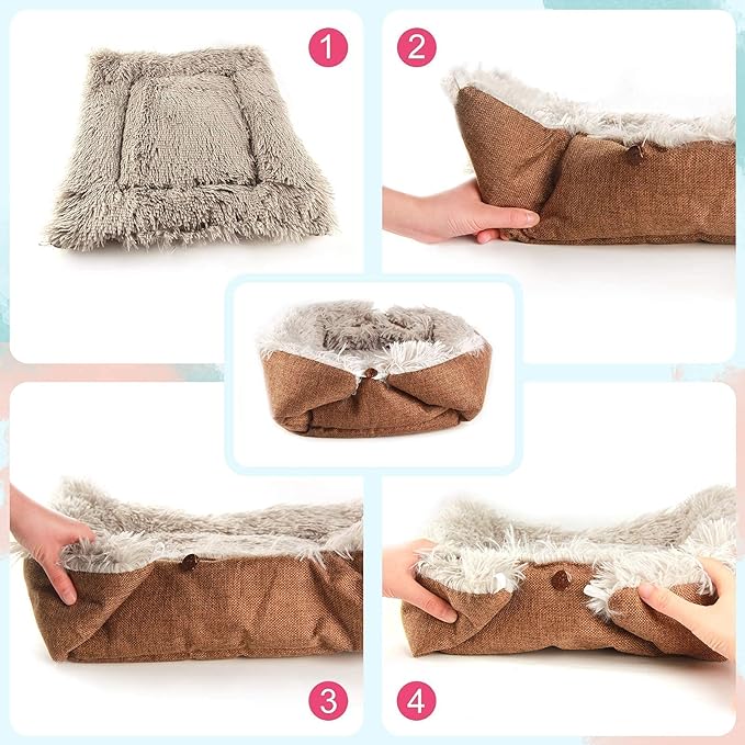 Heated Cat Bed Self Warming - Cat Bed Small Cat Bed Self Heating Small Cat Dog Bed, Extra Warm Thermal Pet Pad for Indoor Outdoor Pets, Calming Dog Crate Bed Pet Mat, 24x20inch