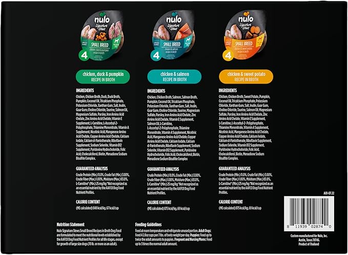 Nulo Signature Stews Variety Pack: Small Breed Wet Dog Food, 2.8 oz, Pack of 12