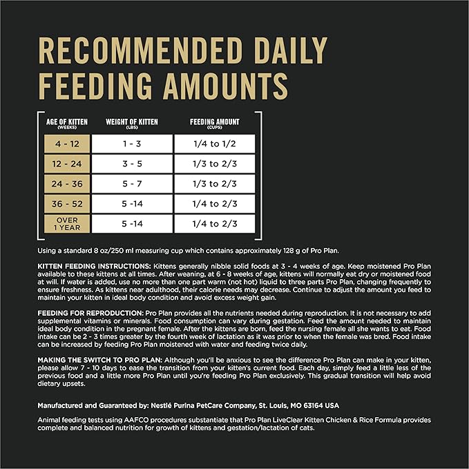 Purina Pro Plan LiveClear Dry cat Food for Kittens Cat Allergen Reducer Chicken and Rice Formula - 5.5 lb. Bag