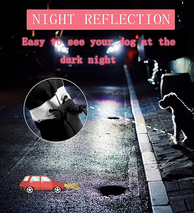 YAODHAOD Dog Shoes for Hot Pavement, Anti-Slip Sole Dog Boots & Paw Protector for Summer, Reflective Straps Dog Booties for Small Medium Dogs, Indoor Use 4PCS (Black,Size: 6)