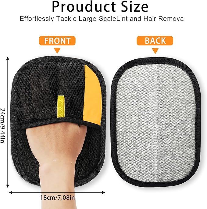 4 Pack Pet Hair Removal Glove, 2025 Washable Reusable Electrostatic Gloves Pet Hair for Cat and Dog, with Electrostatic Tech, for Carpet, Couch, Furniture