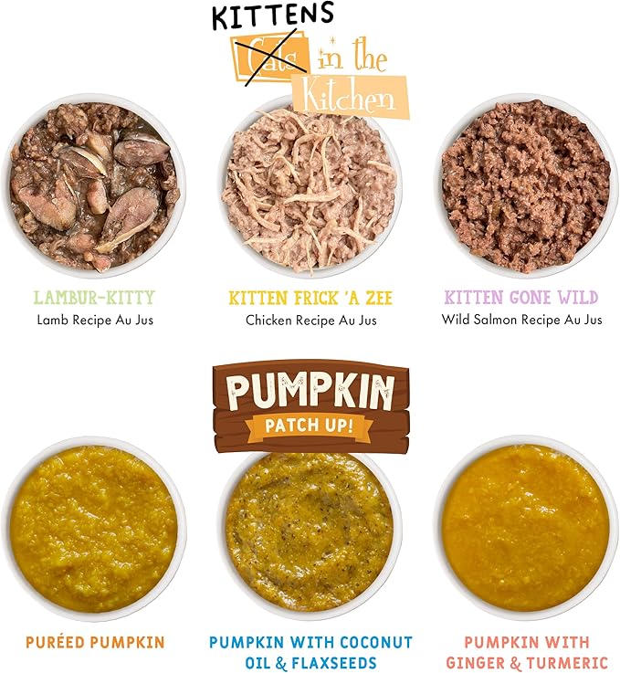 Weruva Canned Cat Food and Pumpkin Pouches for Kittens Variety Pack – Pumpkin Patch & Kitten Zoomies, 24 Count