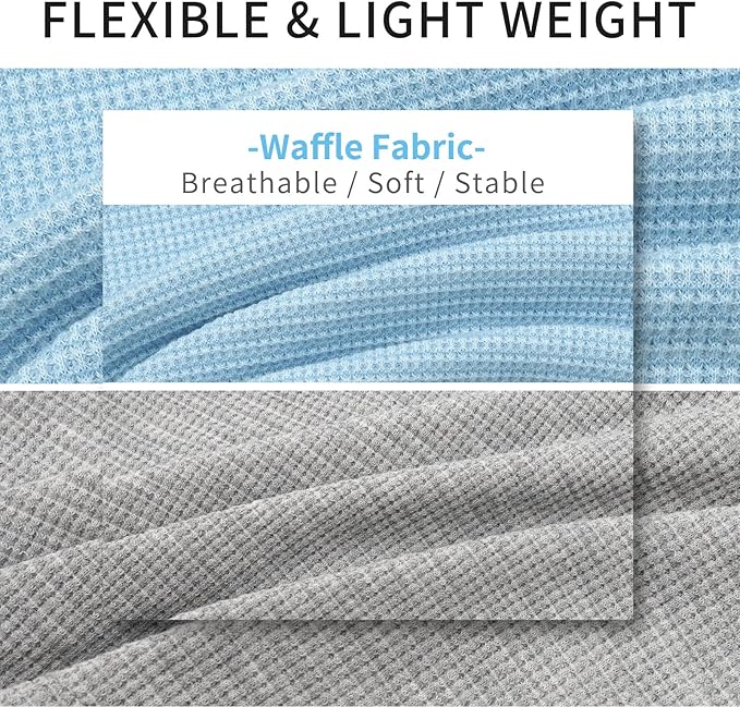 KYEESE 2Pack Dog T Shirts Waffle Stretchy T-Shirts Lightweight Tank Top Sleeveless Vest Breathable Pet Apparel, XX-Large, Blue+Grey