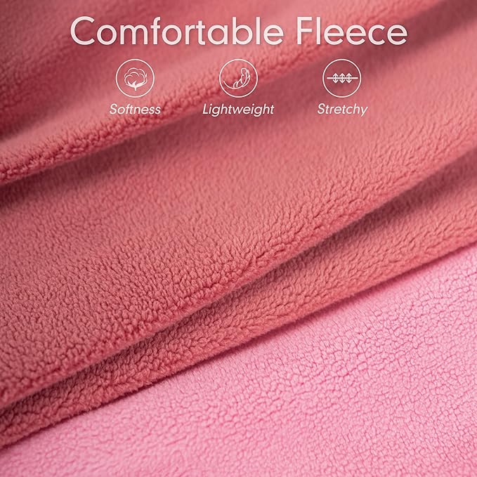 cyeollo 2 Pack Fleece Dog Sweater Vest Dog Sweatshirt Reflective Lightweight Pet Clothes for Small Dogs Girl Pet Apparel Pink, Fuschia, L