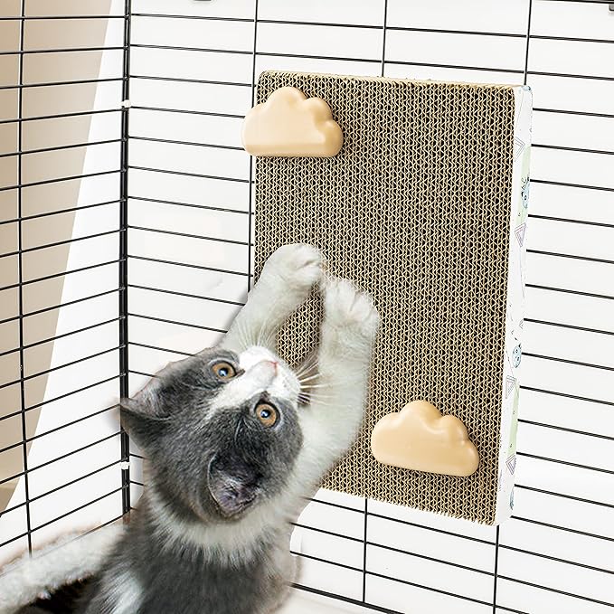 Cat Scratching Post for Cage 30X20CM, Cage Wall Mounted Cat Scratcher, Cardboard Scratcher, SCR-30X20CM-3.3CM