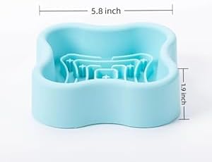 Silicone Slow Feeder Dog Bowl, Non-Slip Pet Food Dish for Small & Medium Dogs, Interactive Slow Eating Bowl, Puzzle Toy for Pets Food Training, Healthy Eating Aid, Anti-Choking
