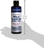 Life Line Pet Nutrition Wild Alaskan Fish Oil Omega-3 Supplement for Skin & Coat – Supports Brain, Eye & Heart Health in Dogs & Cats, 16.5oz