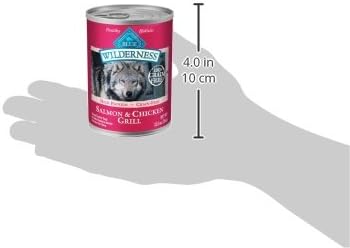Blue Buffalo Wilderness Adult Wet Dog Food, High-Protein & Grain-Free, Made with Natural Ingredients, Salmon & Chicken Grill, 12.5-oz. Cans, 12 Count