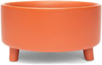 Waggo Uplift Ceramic Dog Bowl for Small Medium and Large Breeds - Heavyweight and Durable Pet Food and Water Dish Crock, Dishwasher Safe, Modern, Elevated Feeder (Small, Teracotta)