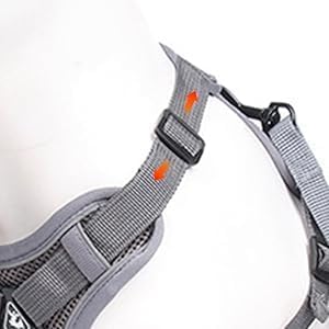 Wanheart cat Chest Harness and Leash, Anti-Escape Adjustable Soft mesh cat Leash and Chest Harness Set for All Types of Cats cat Vests (Grey, 11.02-16.5lb)