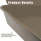 2 Pack Extra Large Dog Litter Box Pan Tray (ABS Material), Low Entry Jumbo Senior Litter Boxes for Multiple Kitten Big Cats, Pet Safe Indoor Dog Potty (White, 24" L x 20" W)