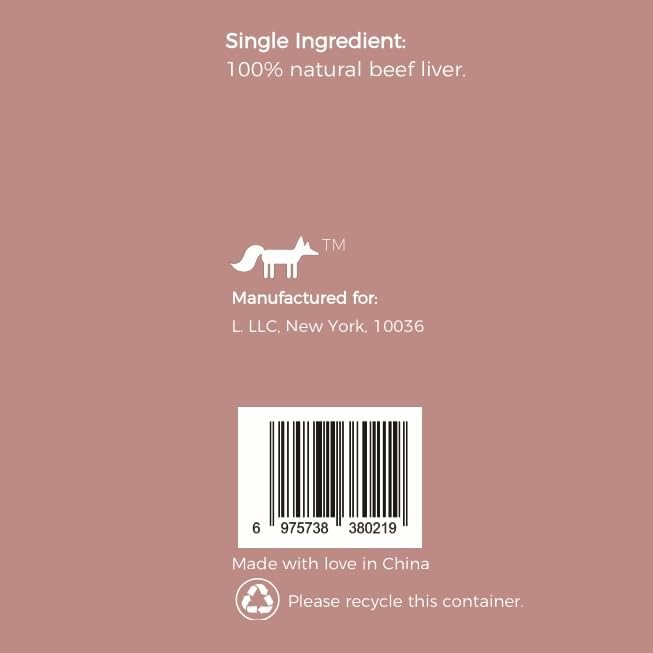 BLACK FOX Freeze-Dried Beef Liver Training Treats for Dogs and Cats | 260 Treats, 4oz, Single Ingredient, Raw Healthy, All Natural, Human Grade, Recyclable Packaging