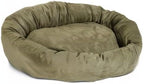 Majestic Pet 32 Inch Suede Calming Dog Bed Washable 32x23x7 (Inch) – Cozy Soft Round Donut Dog Bed with Spine Support for Dogs to Rest Their Head - Pet Bed Medium – Sage