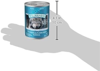 Blue Buffalo Wilderness Adult Wet Dog Food, High-Protein & Grain-Free, Made with Natural Ingredients, Turkey & Chicken Grill, 12.5-oz. Cans (12 Count)