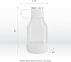 Asobu Buddy Bottle a Stainless Steel Insulated Water Bottle for with Removable Dog Water Bowl and Dog Food and Treat Storage Bowl (White, Tritan 50 oz Water Bottle with Bowl)