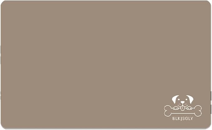 12"×20" Brown Absorbent Dog Mat for Food and Water Bowl- Quick Dry Durable Feeding Mat for Dog and Cat Easy Cleaning Pet Supplies for Messy Pets