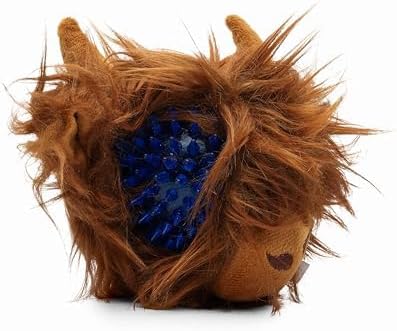 Flourish Pets 2 in 1 Multi-Layer Chew Toy for Active Dogs | Non-Toxic BPA Free Double Stitched Soft Fabric Exterior Dog Toys | Long-Lasting Dog Plush Toys - Hightland Cow 3.5"