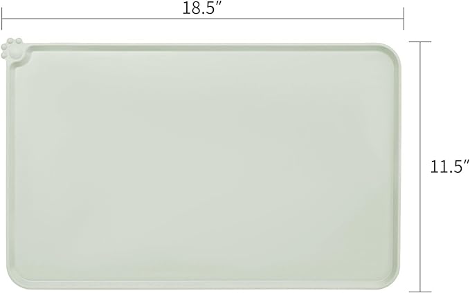 AUDWUD Silicone Waterproof Pet Feeding Mats,Anti Slip Bowl Pad,Dog Mat for Food and Water