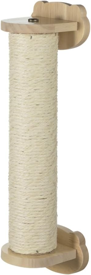 haozaikeji Cat Scratching Post for Crate Cage, Cage Mount Cat Scratcher Cage Scratcher Pole Natural Sisal Cat Scratching Post with Self Groomer and Massager for Indoor Cats Kitten