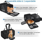 Dog Carriers for Small Dogs, Cat Carrier Travel, Expandable, Collapsible, 900D High Density Oxford Cloth, Wear-Resisting, Anti Tearing, Reflective Tape,Safety Lock Zipper