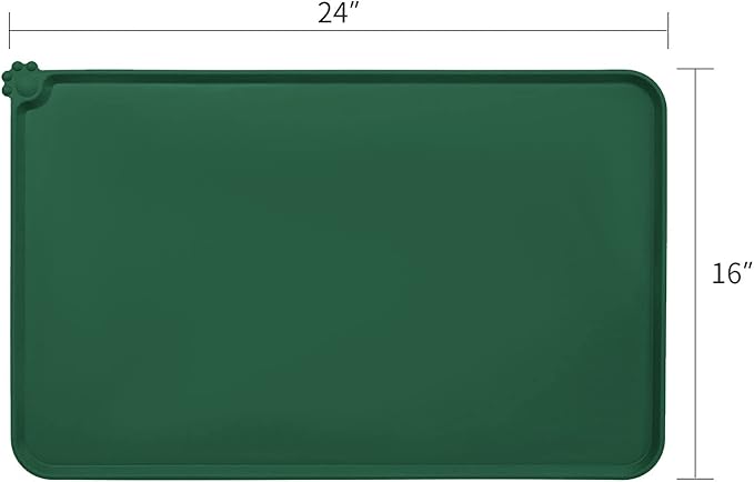 AUDWUD Silicone Waterproof Pet Feeding Mats,Anti Slip Bowl Pad,Dog Mat for Food and Water