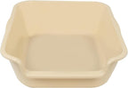 1 Pack Extra Large Dog Litter Box Pan Tray (ABS Material), Low Entry Jumbo Senior Litter Boxes for Multiple Kitten Big Cats, Pet Safe Indoor Dog Potty (Sandbeach, 20" L x 15" W)
