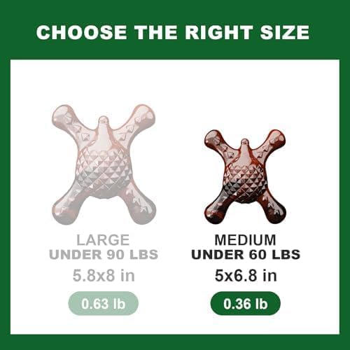 Dog Chew Toys for Aggressive Chewers – Indestructible Dog Toy,Tough Nylon Bone for Small and Medium Dogs, Puppy Teething & Indoor Play, Durable Chew Toy for Boredom Relief & Keep Dogs Busy