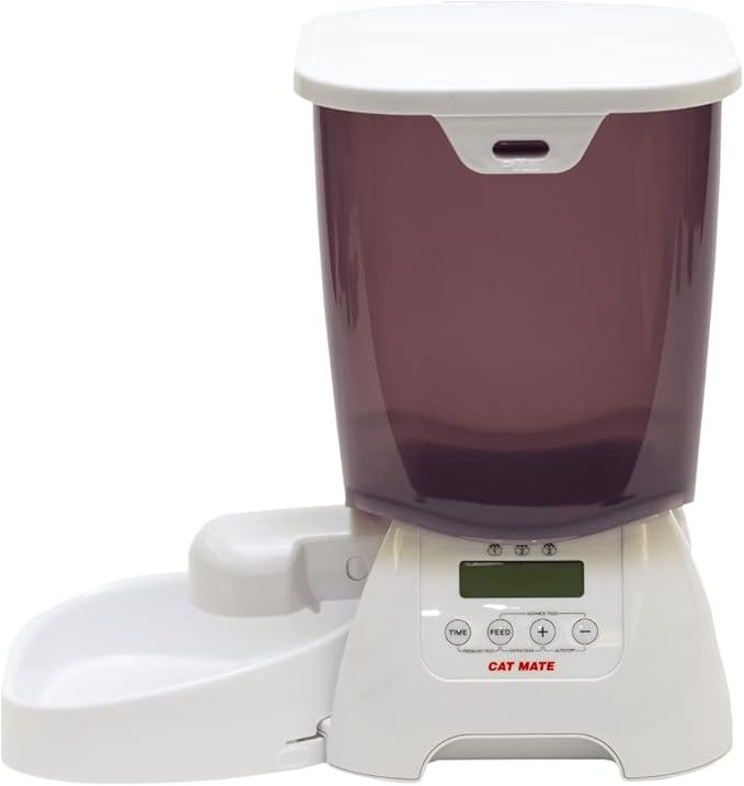 Cat Mate C3000 Automatic Dry Food 3-Meal Feeder, BPA Free for Cats & Small Dogs