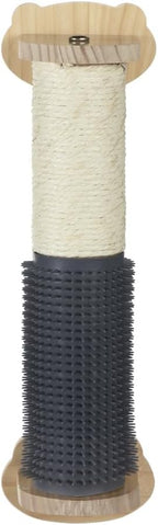 haozaikeji Cat Scratching Post for Crate Cage, Cage Mount Cat Scratcher Cage Scratcher Pole Natural Sisal Cat Scratching Post with Self Groomer and Massager for Indoor Cats Kitten