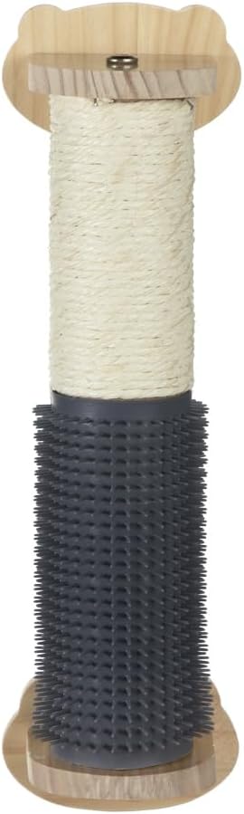 haozaikeji Cat Scratching Post for Crate Cage, Cage Mount Cat Scratcher Cage Scratcher Pole Natural Sisal Cat Scratching Post with Self Groomer and Massager for Indoor Cats Kitten