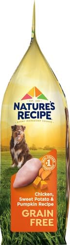 Nature′s Recipe Grain Free Chicken, Sweet Potato & Pumpkin Recipe Dry Dog Food, 4 lb. Bag