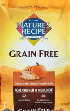 Nature's Recipe Grain Free Dry Dog Food, Chicken, Sweet Potato & Pumpkin Recipe, 12 lb. Bag