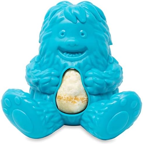 Yeti Puff and Play Dog Toy, Dog Chew Holder, Fun Stimulating Chew Toy for Teething, Behavior Training for Light to Moderate Chewers (Blue - Yeti)