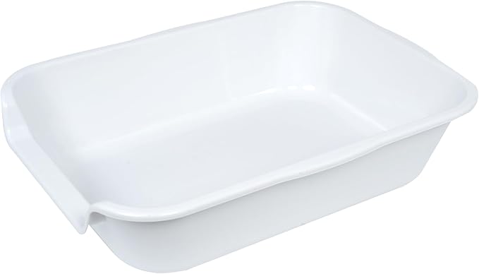 1 Pack Extra Large Dog Litter Box Pan Tray (ABS Material), Low Entry Jumbo Senior Litter Boxes for Multiple Kitten Big Cats, Pet Safe Indoor Dog Potty (White, 20" L x 15" W)