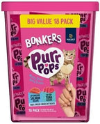 Bonkers Purrpops Freeze Dried Tuna & Salmon Flavor Lollipop Cat Treats, Healthy Real Meat Treats, Training Treats or Food Topper, for All Breeds and Ages, Value Pack (18 Pieces)