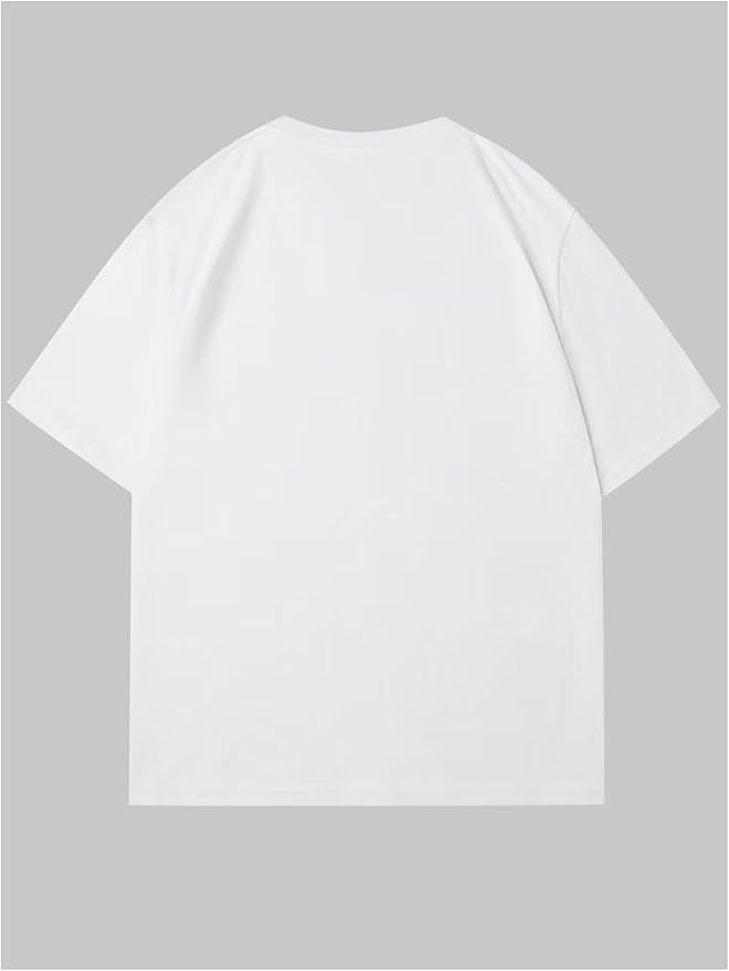 Verdusa Women's Lips Print Graphic Tees Y2k T Shirts Summer Crew Neck Vintage Going Out Tops