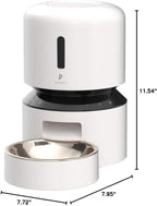 PETLIBRO Automatic Cat Feeder, Automatic Pet Food Dispenser with Freshness Preservation, Timed Dog Feeders for Dry Food, Up to 50 Portions 6 Meals Per Day, Granary White