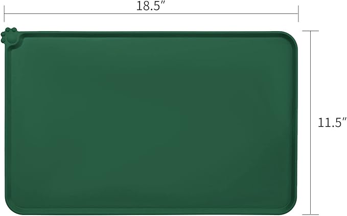 AUDWUD Silicone Waterproof Pet Feeding Mats,Anti Slip Bowl Pad,Dog Mat for Food and Water