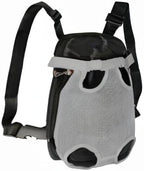 FEimaX Dog Carrier Backpack Pet Legs Out Front Cat Travel Bag, Adjustable Puppy Backpacks Carriers Hands-Free for Small Medium Dogs Cats Hiking Traveling Camping Daily Walking (X-Large, Grey)