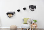 TRIXIE Frehi Wall Mount Cat Condo Set, 2 Condos and 2 Steps, Dark Gray