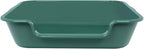 1 Pack Extra Large Dog Litter Box Pan Tray (ABS Material), Low Entry Jumbo Senior Litter Boxes for Multiple Kitten Big Cats, Pet Safe Indoor Dog Potty (Green, 24" L x 20" W)