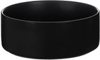 8'' Ceramic Dog Bowl - 70Oz, Heavy Duty, Non-Slip, Dishwasher Safe, Modern Style, Food Grade Stoneware Pet Bowl, Black