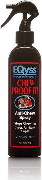 EQyss Chew Proof It! Anti-Chew Spray - Stop Your Pet from Chewing Shoes, Furniture, Carpet, all Surfaces - Safe for Indoor & Outdoor Use, Non-Staining